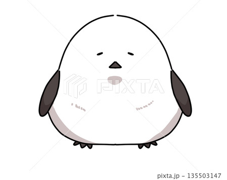 落ち込んでいるシマエナガ 135503147