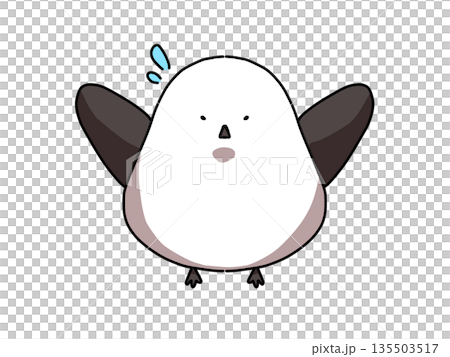 焦っているシマエナガ 焦っているシマエナガ 135503517