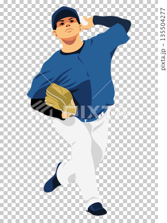 野球選手「ピッチャー」 135504277