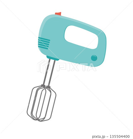 Electric handheld kitchen mixer vector Electric handheld kitchen mixer vector 135504400