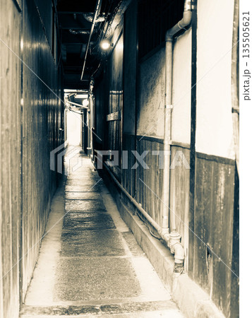 京都先斗町の裏路地 135505621