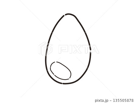 しずくのシンプルな線画イラスト しずくのシンプルな線画イラスト 135505878