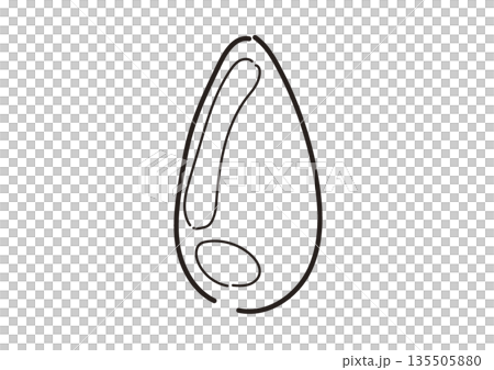 しずくのシンプルな線画イラスト しずくのシンプルな線画イラスト 135505880