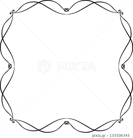 Vintage black decorative vector frame in Gothic style - elegant vector frame on white background, EPS10, hallowen, crismes. Vintage black decorative vector frame in Gothic style - elegant vector frame on white background, EPS10, hallowen, crismes. 135506343