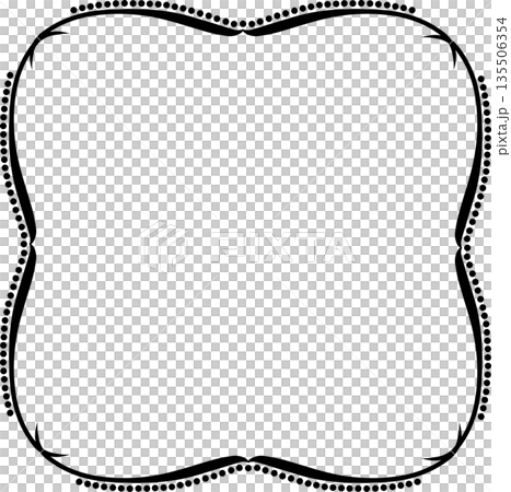 Vintage black decorative vector frame in Gothic style - elegant vector frame on white background, EPS10, hallowen, crismes. 135506354