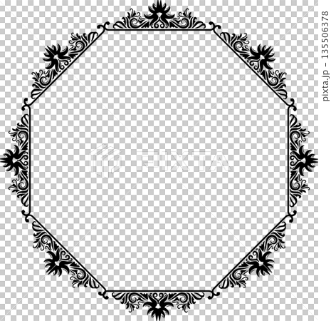 Vintage black decorative vector frame in Gothic style - elegant vector frame on white background, EPS10, hallowen, crismes. Vintage black decorative vector frame in Gothic style - elegant vector frame on white background, EPS10, hallowen, crismes. 135506378