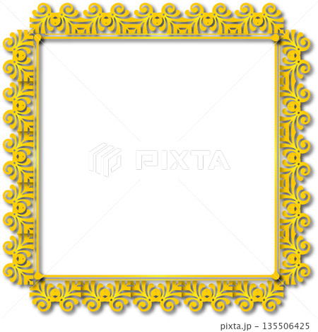 Vintage gold decorative vector frame in Gothic style - elegant vector frame on white background, EPS10, hallowen, crismes. Vintage gold decorative vector frame in Gothic style - elegant vector frame on white background, EPS10, hallowen, crismes. 135506425