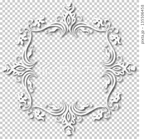 Vintage white decorative vector frame in Gothic style - elegant vector frame on white background, EPS10, hallowen, crismes. Vintage white decorative vector frame in Gothic style - elegant vector frame on white background, EPS10, hallowen, crismes. 135506458