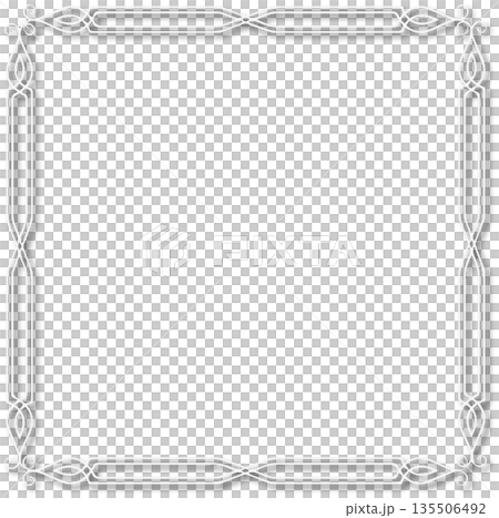 Vintage white decorative vector frame in Gothic style - elegant vector frame on white background, EPS10, hallowen, crismes. 135506492
