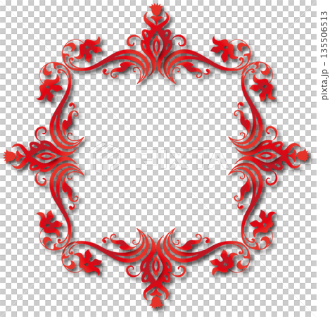 Vintage red decorative vector frame in Gothic style - elegant vector frame on white background, EPS10, hallowen, crismes. Vintage red decorative vector frame in Gothic style - elegant vector frame on white background, EPS10, hallowen, crismes. 135506513