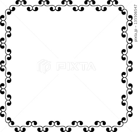 Vintage decorative vector frame in Gothic style - elegant vector frame on white background, EPS10, hallowen, crismes. 135506547