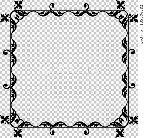 Vintage decorative vector frame in gothic style - elegant black vector frame on white background, EPS10, halloween, christmas. Vintage decorative vector frame in gothic style - elegant black vector frame on white background, EPS10, halloween, christmas. 135506582