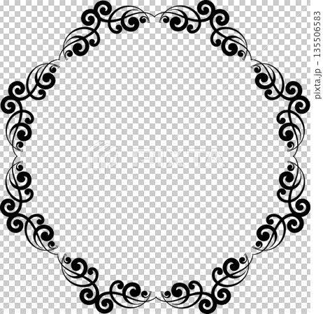 Vintage decorative vector frame in gothic style - elegant black vector frame on white background, EPS10, halloween, christmas. 135506583