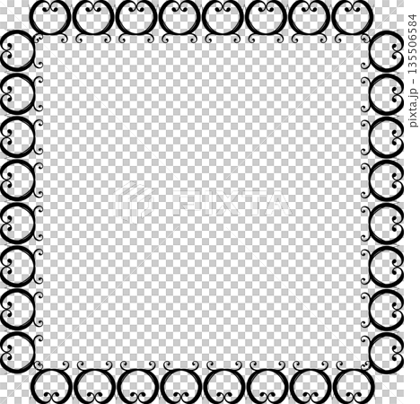 Vintage decorative vector frame in gothic style - elegant black vector frame on white background, EPS10, halloween, christmas. 135506584