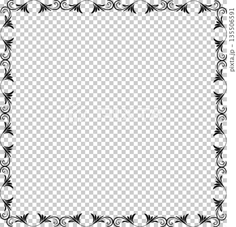 Vintage decorative vector frame in gothic style - elegant black vector frame on white background, EPS10, halloween, christmas. Vintage decorative vector frame in gothic style - elegant black vector frame on white background, EPS10, halloween, christmas. 135506591