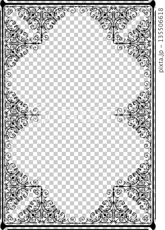 Vintage decorative vector frame in gothic style - elegant black vector frame on white background, EPS10, halloween, christmas. Vintage decorative vector frame in gothic style - elegant black vector frame on white background, EPS10, halloween, christmas. 135506618