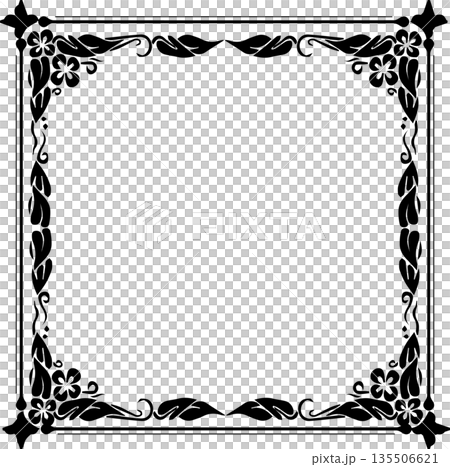 Vintage decorative vector frame in gothic style - elegant black vector frame on white background, EPS10, halloween, christmas. Vintage decorative vector frame in gothic style - elegant black vector frame on white background, EPS10, halloween, christmas. 135506621