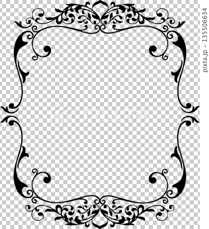 Vintage decorative vector frame in gothic style - elegant black vector frame on white background, EPS10, halloween, christmas. Vintage decorative vector frame in gothic style - elegant black vector frame on white background, EPS10, halloween, christmas. 135506634