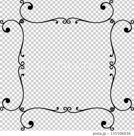 Vintage decorative vector frame in gothic style - elegant black vector frame on white background, EPS10, halloween, christmas. Vintage decorative vector frame in gothic style - elegant black vector frame on white background, EPS10, halloween, christmas. 135506636