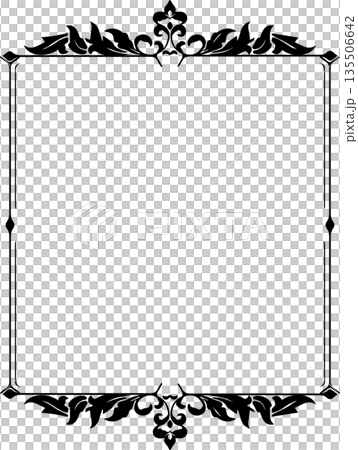 Vintage decorative vector frame in gothic style - elegant black vector frame on white background, EPS10, halloween, christmas. Vintage decorative vector frame in gothic style - elegant black vector frame on white background, EPS10, halloween, christmas. 135506642