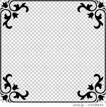 Vintage decorative vector frame in gothic style - elegant black vector frame on white background, EPS10, halloween, christmas. Vintage decorative vector frame in gothic style - elegant black vector frame on white background, EPS10, halloween, christmas. 135506644