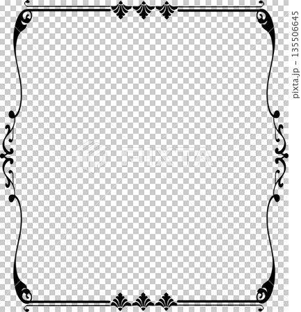 Vintage decorative vector frame in gothic style - elegant black vector frame on white background, EPS10, halloween, christmas. 135506645