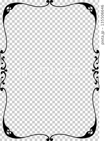 Vintage decorative vector frame in gothic style - elegant black vector frame on white background, EPS10, halloween, christmas. Vintage decorative vector frame in gothic style - elegant black vector frame on white background, EPS10, halloween, christmas. 135506646
