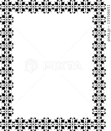 Vintage decorative vector frame in gothic style - elegant black vector frame on white background, EPS10, halloween, christmas. 135506651