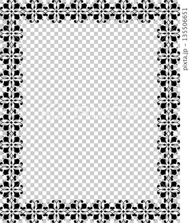 Vintage decorative vector frame in gothic style - elegant black vector frame on white background, EPS10, halloween, christmas. 135506651