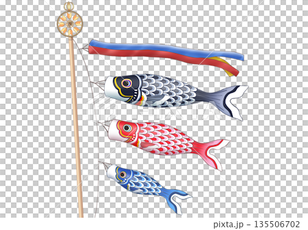 青空を泳ぐ鯉のぼり 135506702