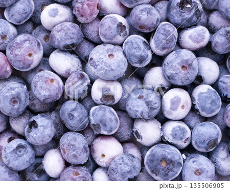 Frozen bog bilberry background. Frozen bog bilberry background. 135506905