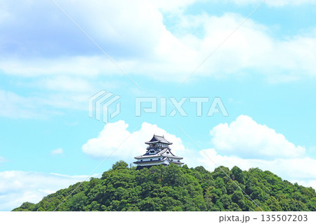 愛知県犬山市、国宝犬山城の風景 135507203