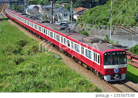 京急久里浜線　京急長沢－YRP野比　京急　600形　604編成 135507530