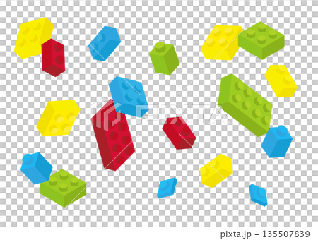 一組彩色方塊 135507839