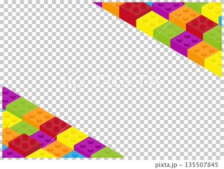 カラフルなブロックの背景素材 135507845