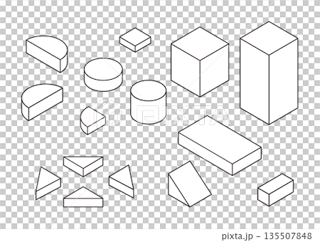 Isometric graphic material set Isometric graphic material set 135507848