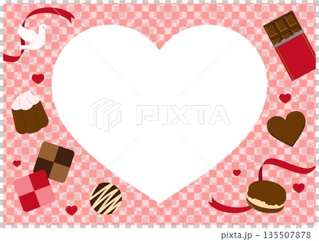 Pink Valentine's Day frame 135507878