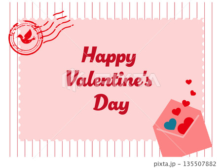 バレンタインのかわいいフレーム 135507882