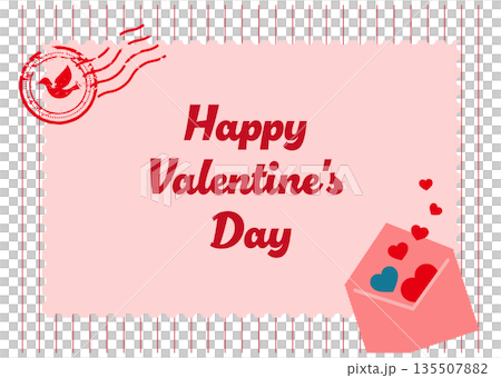 バレンタインのかわいいフレーム 135507882