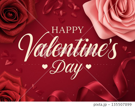 バレンタインの背景 135507899