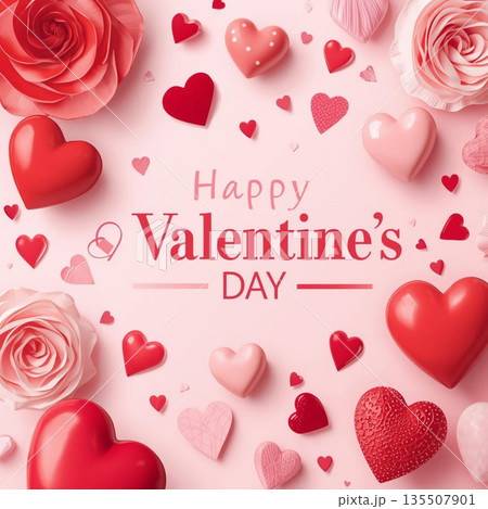 バレンタインの背景 135507901