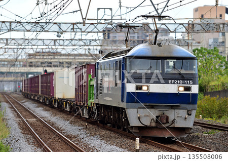 東海道本線 平塚 JR貨物 EF210-115(吹田) 東海道本線 平塚 JR貨物 EF210-115(吹田) 135508006