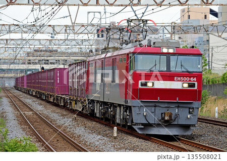 東海道本線　平塚　JR貨物　EH500-64（仙台） 135508021