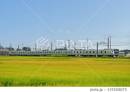 川越線　指扇－南古谷　JR東日本　E233系7000番台　104編成（川越） 135508073