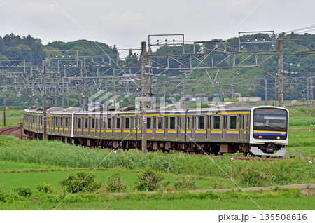 総武本線 佐倉-物井 JR東日本 209系 C406編成(幕張) 総武本線 佐倉-物井 JR東日本 209系 C406編成(幕張) 135508616