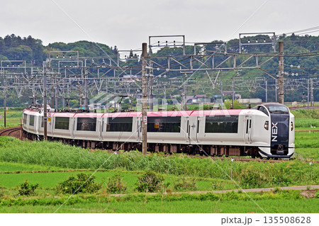 総武本線 佐倉-物井 JR東日本 E259系 Ne015編成(鎌倉) 成田エクスプレス NEX 総武本線 佐倉-物井 JR東日本 E259系 Ne015編成(鎌倉) 成田エクスプレス NEX 135508628