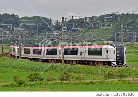 総武本線 佐倉-物井 JR東日本 E259系 Ne008編成(鎌倉) 成田エクスプレス NEX 総武本線 佐倉-物井 JR東日本 E259系 Ne008編成(鎌倉) 成田エクスプレス NEX 135508630