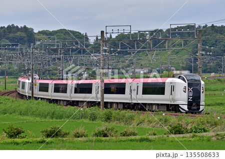 総武本線　佐倉－物井　JR東日本　E259系　Ne004編成（鎌倉）　成田エクスプレス　NEX 135508633
