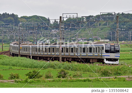 総武本線 佐倉-物井 JR東日本 E217系 Y-109編成(鎌倉) 総武本線 佐倉-物井 JR東日本 E217系 Y-109編成(鎌倉) 135508642