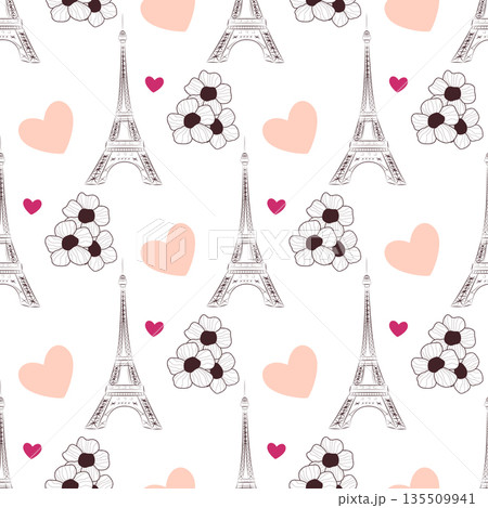 romantic seamless pattern 135509941